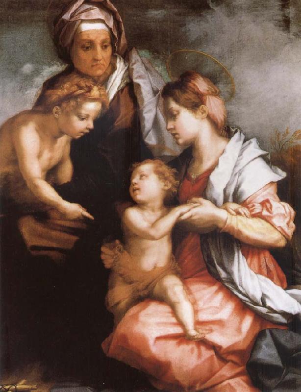 Andrea del Sarto The Madonna and the Nino, with Holy Isabel and the young one San Juan